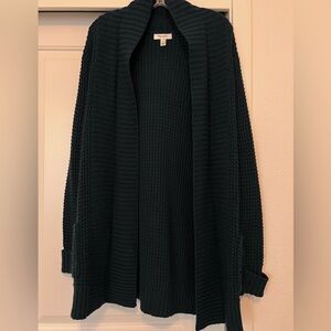 dressbarn Dark Turquoise Open Cardigan